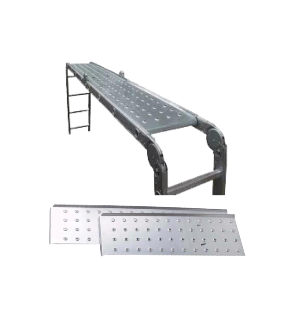 escalera extensible aluminio 2x7 peldaños alustep p007