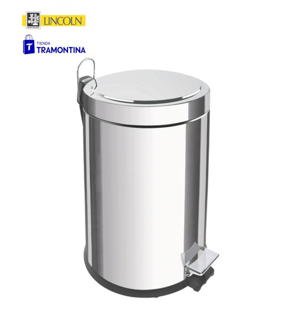 basurero pedal tramontina 20 litros inoxidable